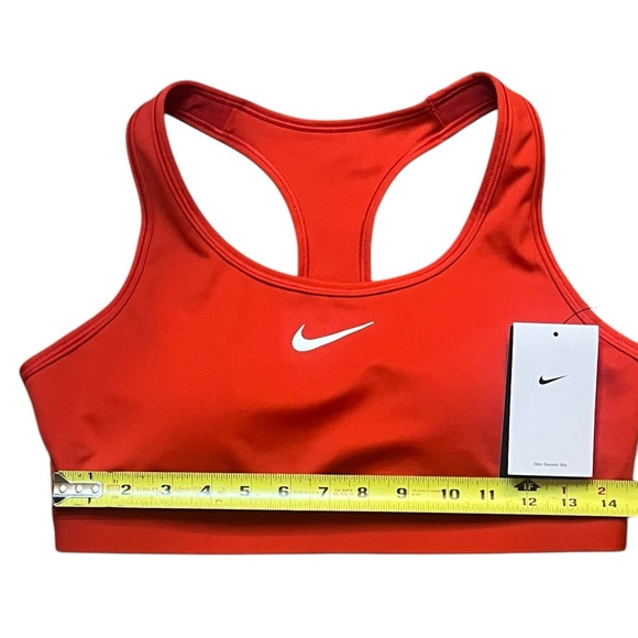 Nike Swoosh Medium Support Padded Racerback Women’s Red Sports Bra Large - Picture 5 of 9